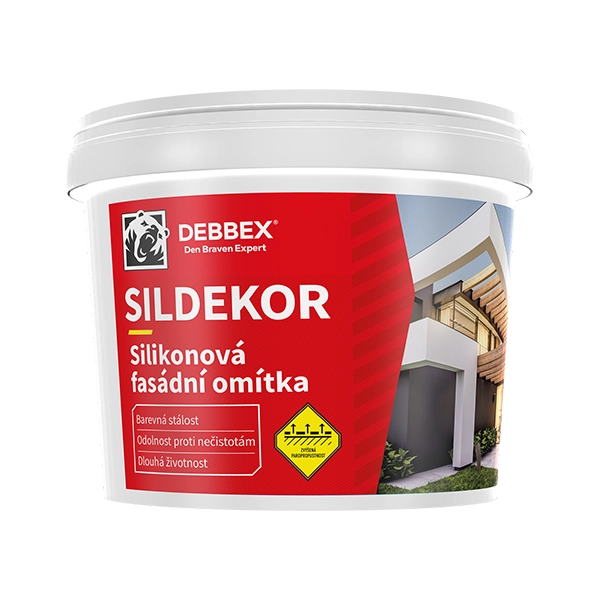 Den Braven Silikónová omietka SILDEKOR ryhovaná (škrabaná) 25 kg 1,5 mm