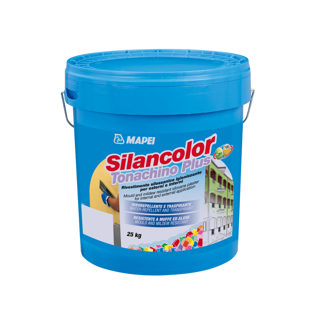Mapei Silancolor Tonachino Plus 1,5 mm – siloxanová omietka odolná proti plesni a riasam Biela 25 kg 