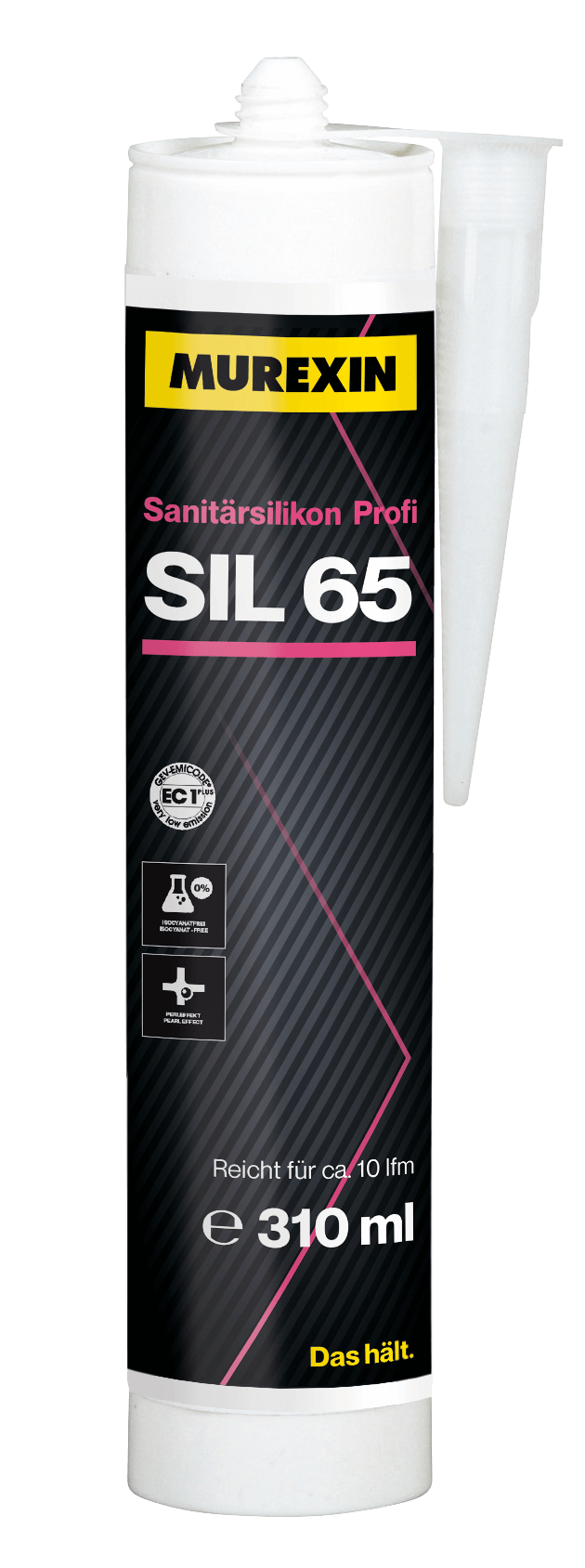 Murexin Sanitárny silikón Profi SIL 65 310 ml - Čierna - schwarz