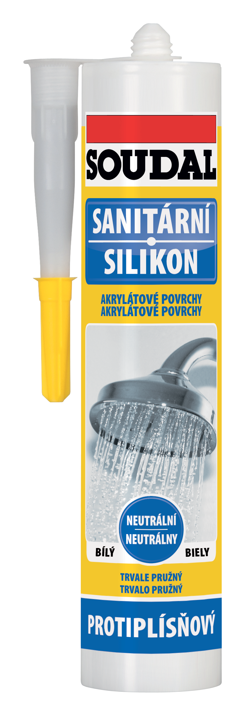 Soudal Sanitárny silikón neutrálny 280 ml Transparent 