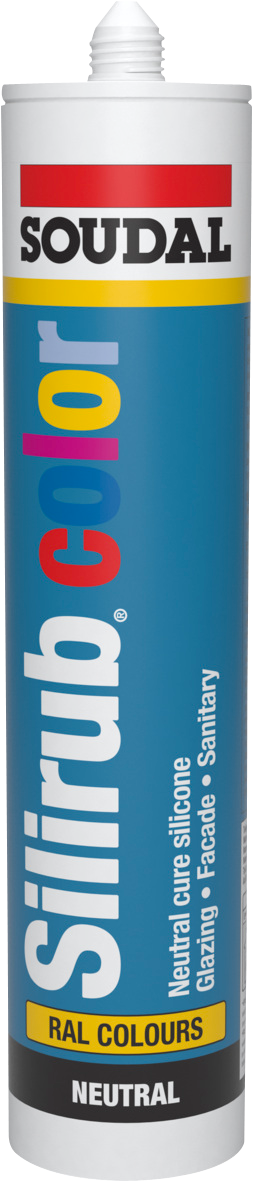 Soudal Silirub COLOR Farebný neutrálny silikón 300 ml - RAL 9002