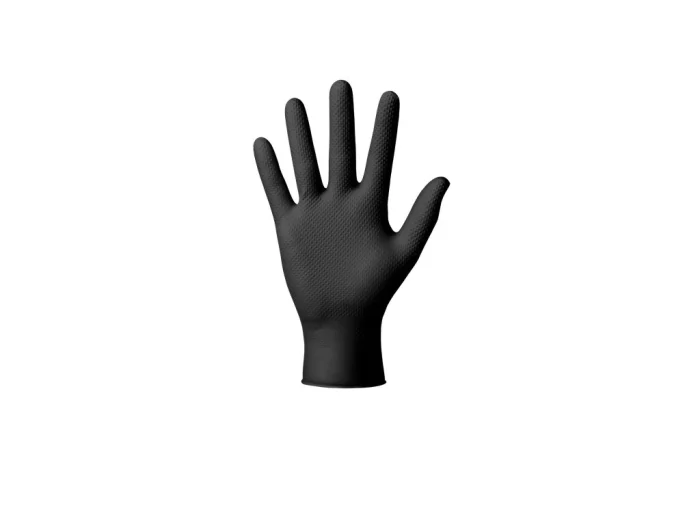 Nitrilové rukavice MERCATOR® Gogrip čierne 50ks/bal 9 (L)