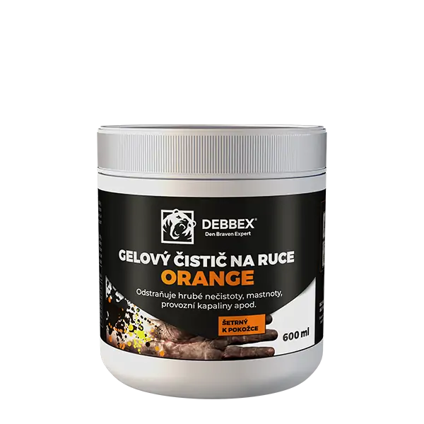 Debbex Gelový čistič na ruky ORANGE 600 ml