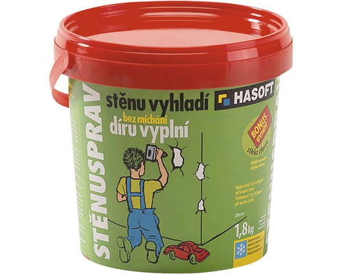 Hasoft Stenusprav - jednozložková namiešaná hmota na  vyrovnávanie vnútorných povrchov 1,8 kg 