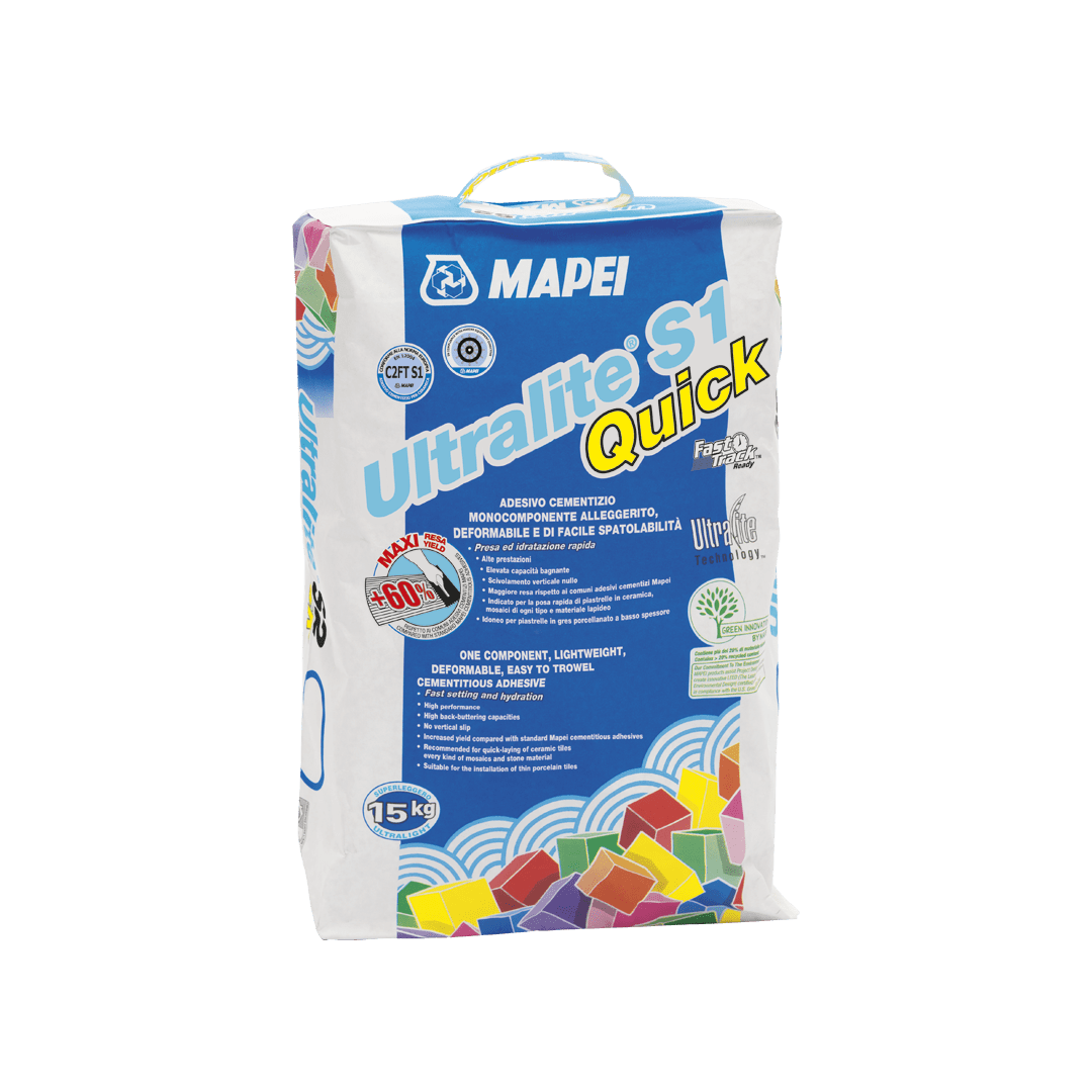 Mapei ULTRALITE S1 QUICK cementové lepidlo 15 kg,Šedá