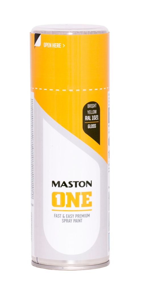 Maston ONE Akrylová farba v spreji Lesklá RAL 1021 Svetložltá 400 ml