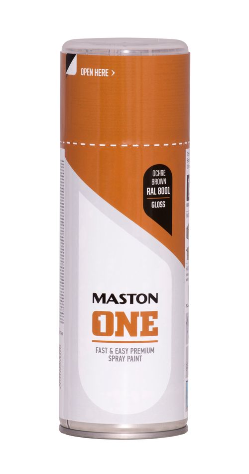 Maston ONE Akrylová farba v spreji Lesklá RAL 8001 Okrovohnedá 400 ml