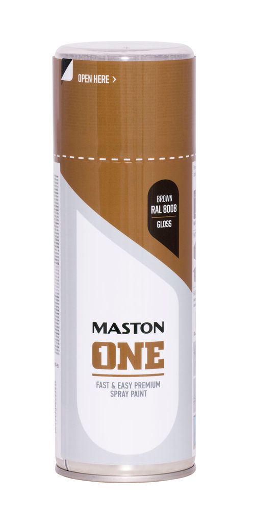 Maston ONE Akrylová farba v spreji Lesklá RAL 8008 Hnedá 400 ml