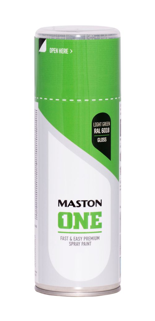 Maston ONE Akrylová farba v spreji Lesklá RAL 6018 Svetlozelená 400 ml