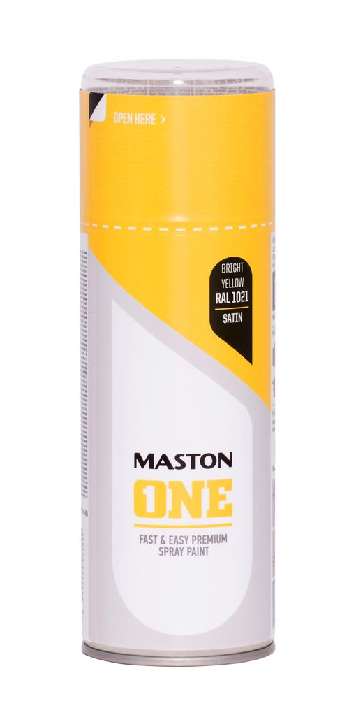 Maston ONE Akrylová farba v spreji Saténová RAL 1021 Svetložltá 400 ml