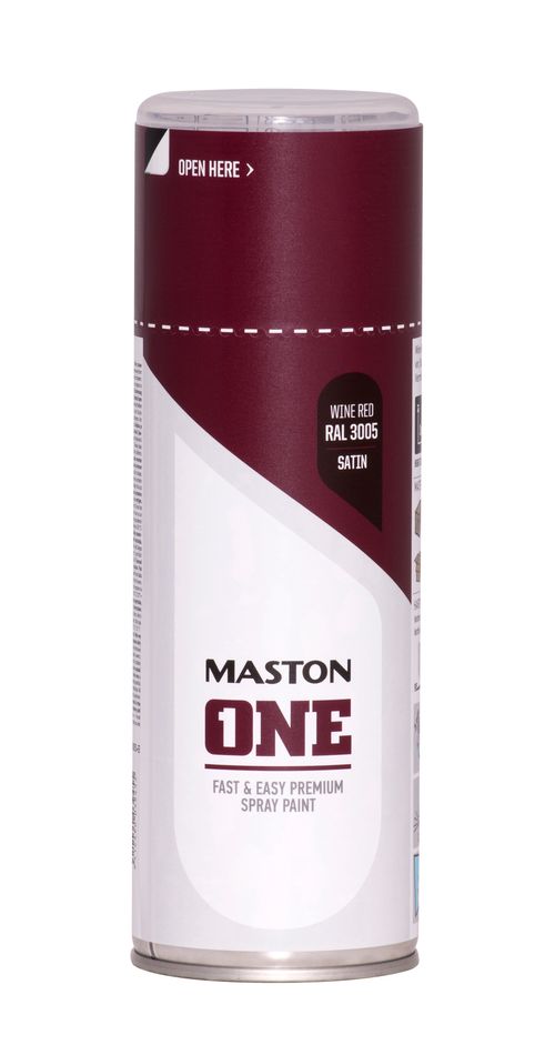 Maston ONE Akrylová farba v spreji Saténová RAL 3005 Vínovočervená 400 ml