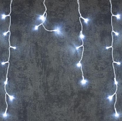 Reťaz MagicHome, 800 LED studená biela, cencúľová, jednoduché svietenie, 20 m