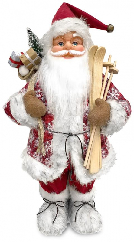 Vianočná dekorácia MagicHome, Santa stojaci, červený, 60 cm