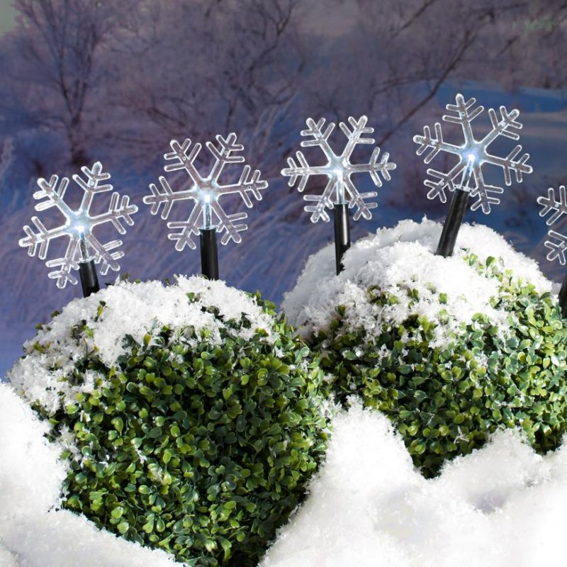 Reťaz MagicHome Vianoce Frozen SnowFlake, 5 LED studená biela, exteriér, L - 1