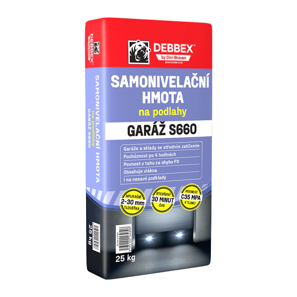 Den Braven Samonivelačná hmota na podlahy GARÁŽ S660 25 kg