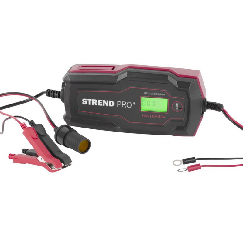 Nabíjačka Strend Pro BD02-Z10.0A-P1, 160W, 2A/10A, 6V/12V, IP65, LCD