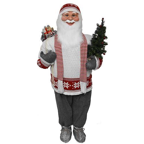 Dekorácia MagicHome Vianoce, Santa so šálom, 150 cm