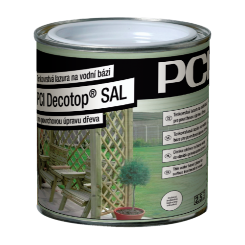 PCI Decotop® SAL Tenkovrstvová lazúra na povrchovú úpravu dreva, Transparentná