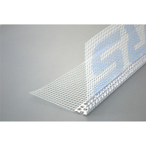 Rohová lišta štandard šedý roh PVC s tkaninou 100/100 mm, 145 g, 2,5 m, 50 ks