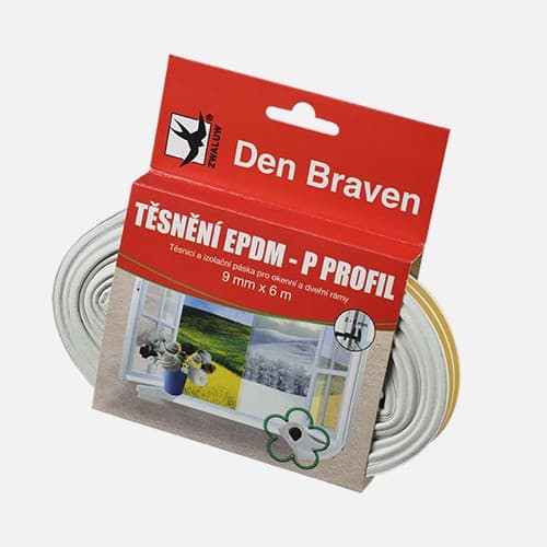 Den Braven Tesniace profily z EPDM gumy P-profil 9 mm x 5,5 mm x 6 m