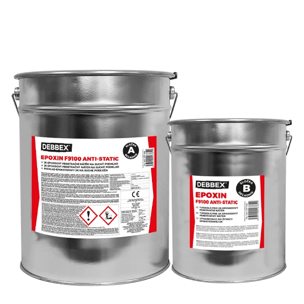 Den Braven EPOXIN F9100 ANTI-STATIC Epoxidový elektrostaticky vodivý náter 30 kg RAL 7001