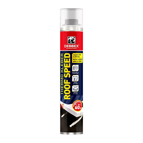 Den Braven Debbex THERMO KLEBER ROOF SPEED 750ml pištoľová pena na asfaltové pásy