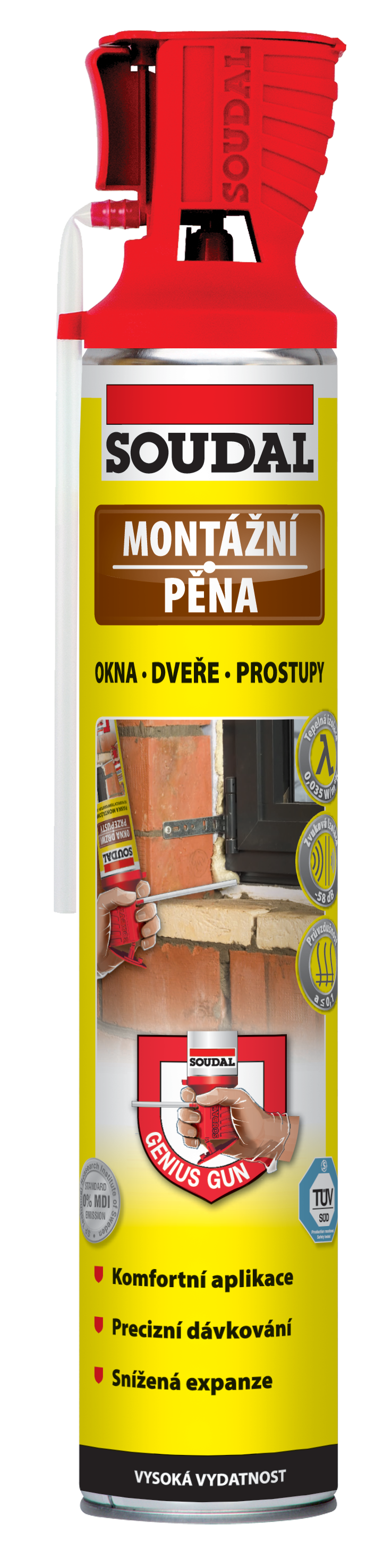 Soudal Montážna pena GENIUS GUN montážna pena trubičková 750 ml