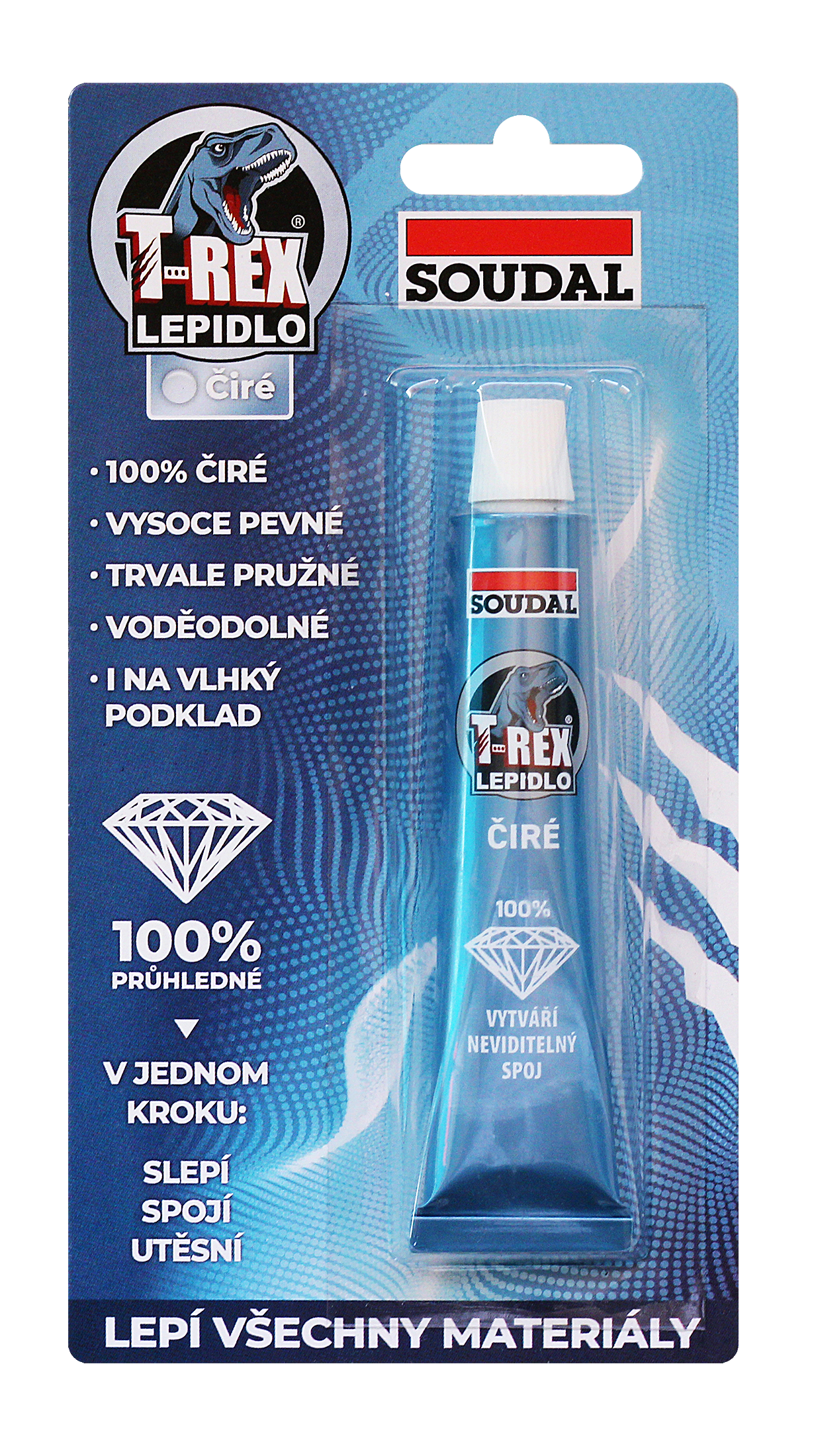 Soudal T-REX Lepidlo transparentné 25 ml