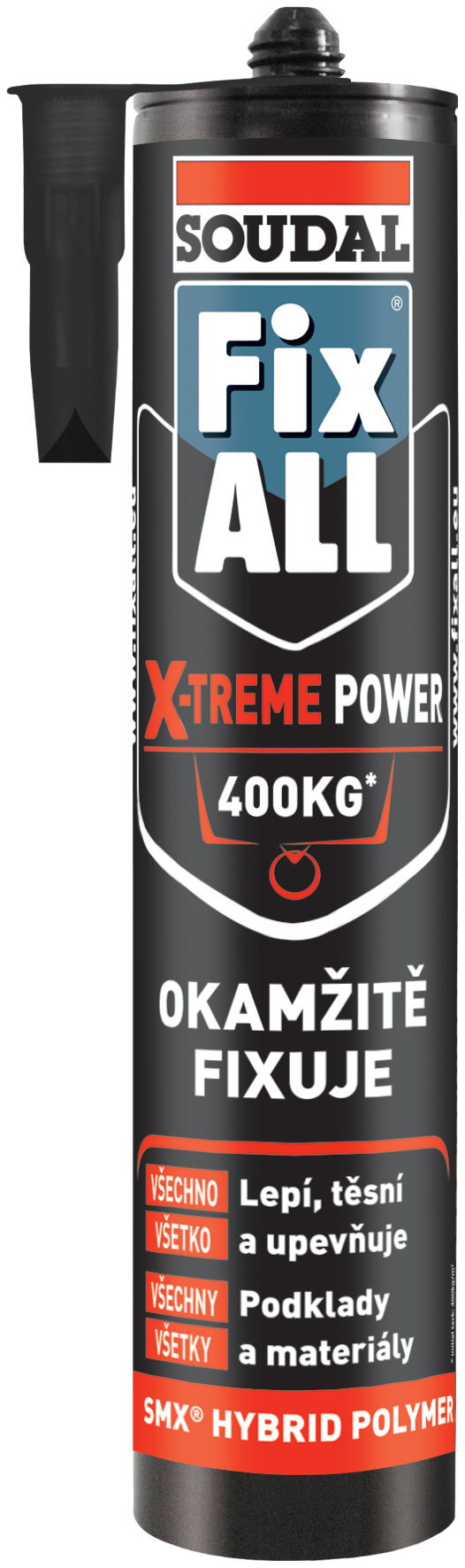 Soudal Fix ALL X-TREME čierny 290ml