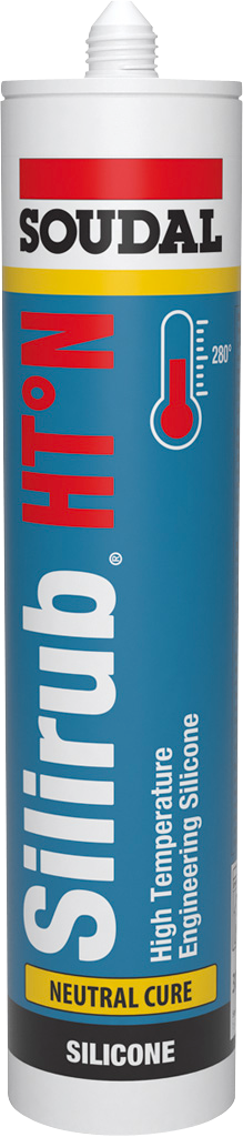 Soudal Silirub HT-N Špeciálny tmel až do +280 °C 300 ml - čierny