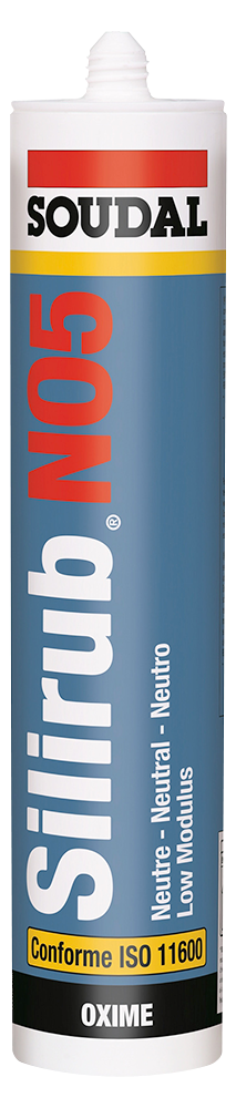 Soudal Silirub NO5 Neutrálny silikón 600 ml saláma - transparent