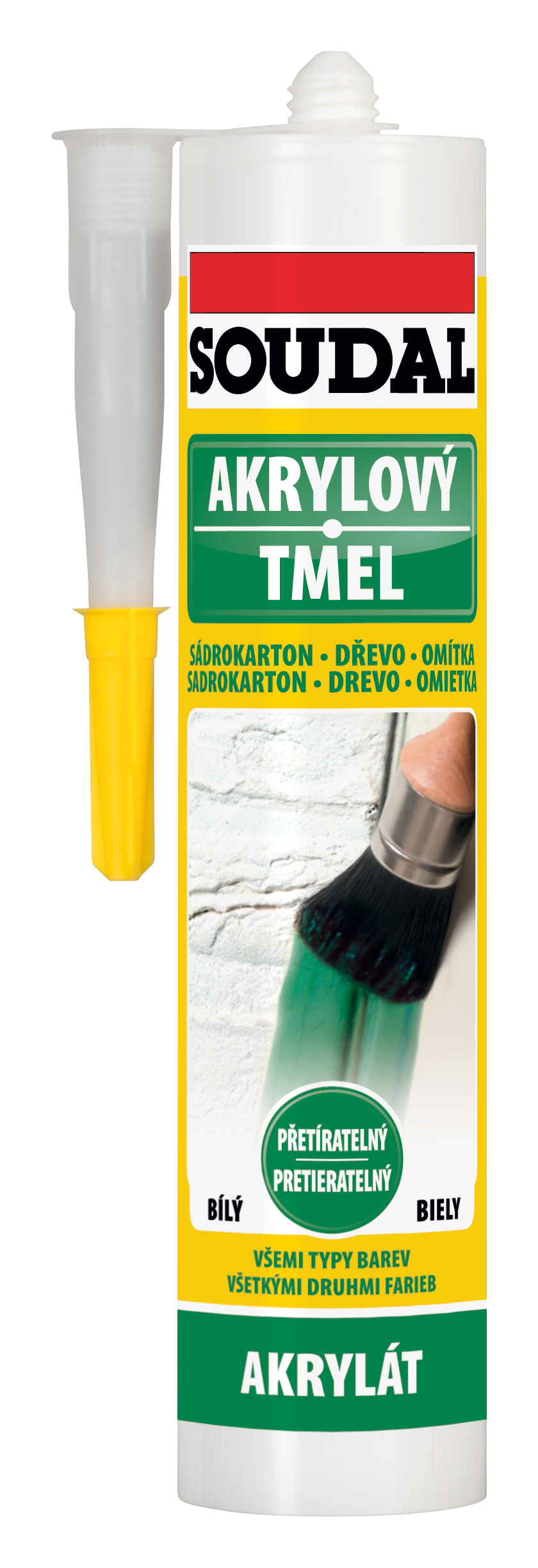 Soudal Akrylový tmel čierny 280ml
