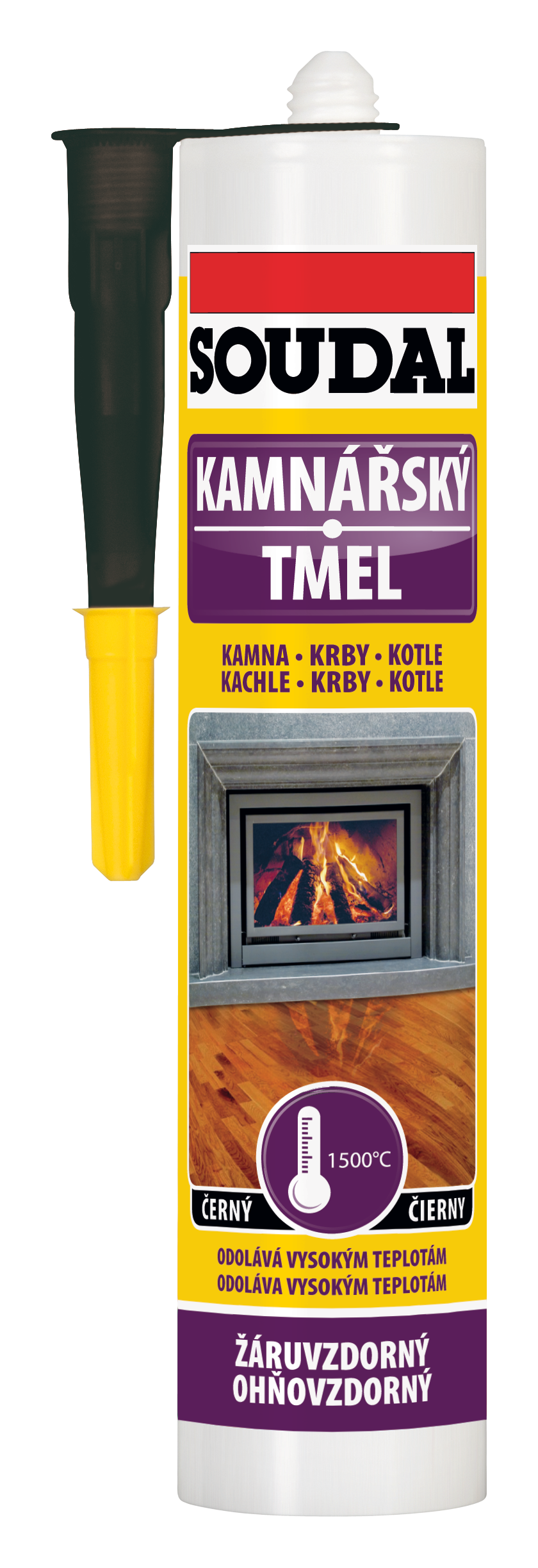Soudal Kachliarsky Pecný tmel čierny 280ml