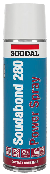 Soudal Soudabond 280 Power Spray Rýchle kontaktné lepidlo 500 ml