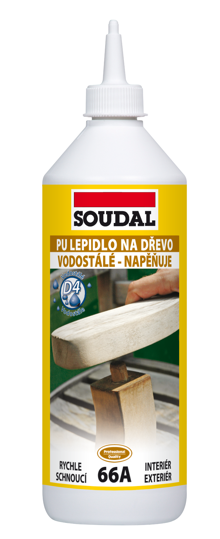 Soudal PU lepidlo na drevo 66A D4 5 kg