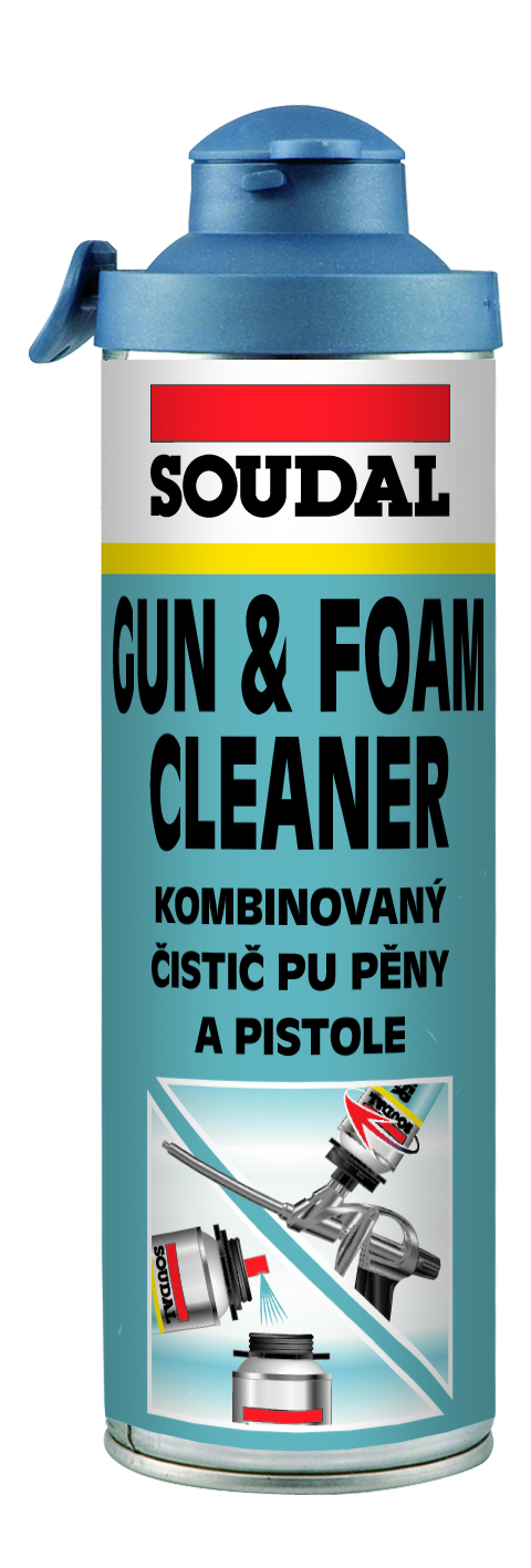 Soudal Čistič PU peny a pištoľ CLICK 500ml