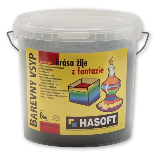 Hasoft VSYP pre epoxidovú TEKUTÚ DLAŽBU 8 kg Čierny