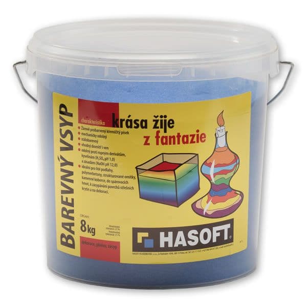 Hasoft VSYP pre epoxidovú TEKUTÚ DLAŽBU 8 kg Modrý