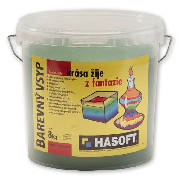 Hasoft VSYP pre epoxidovú TEKUTÚ DLAŽBU 8 kg Zelený