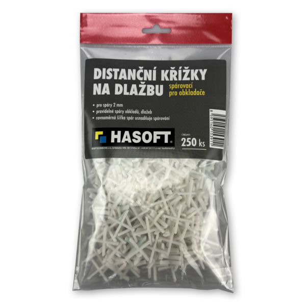 Hasoft Dištančné krížiky na dlažbu 2 mm 250 ks