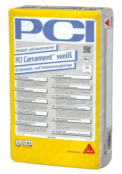 PCI Carrament - Špeciálna strednovrstvová pokladacia C2FE malta White / Biela 25 kg