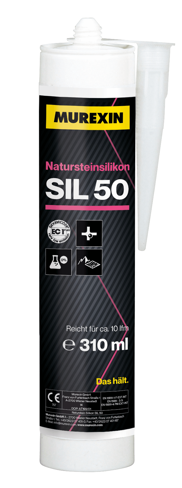 Murexin Silikón na prírodný kameň SIL 50 310 ml - Biela - weiß 
