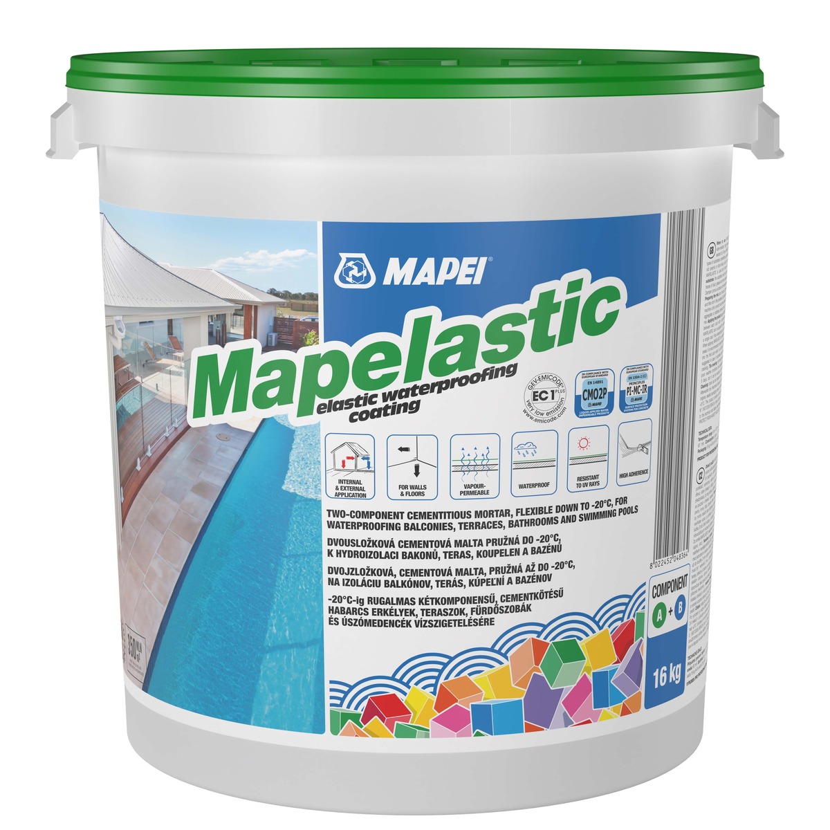 Mapei Hydroizolačná stierka MAPELASTIC súprava A + B 16 kg