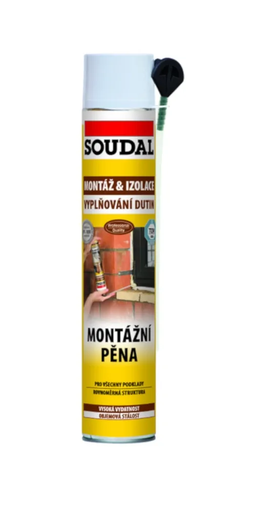 Soudal Montážna pena 500 ml+50% zdarma (750ml)