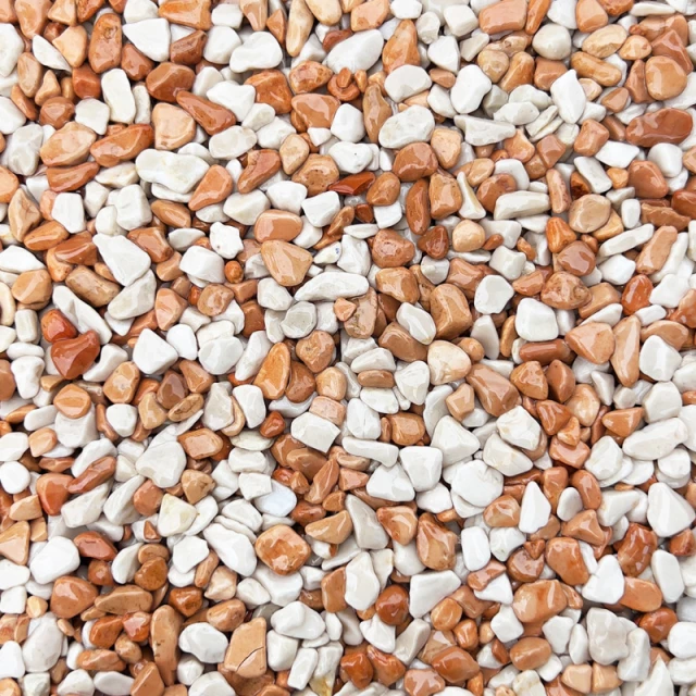 TOPSTONE Mramorové kamienky MIX Mattone 4-7 (M03 + M04)* 25kg + 25 kg 
