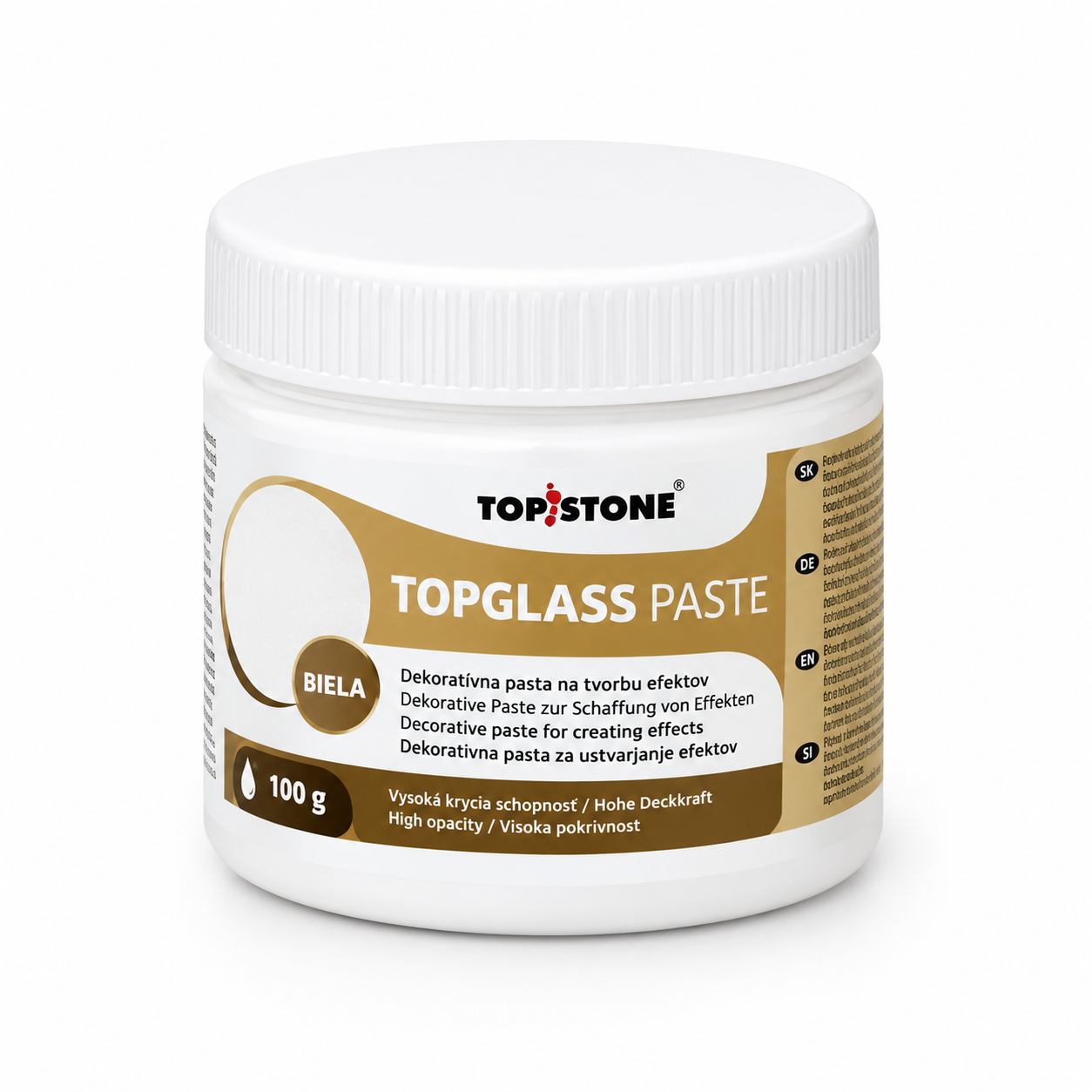 TOPSTONE TopGlass Paste BIELA 100 g