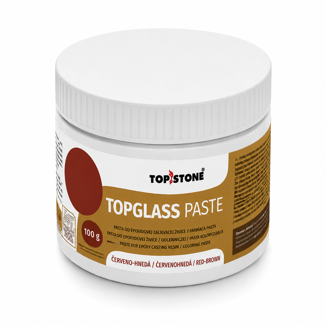 TOPSTONE TopGlass Paste ČERVENOHNEDÁ100 g