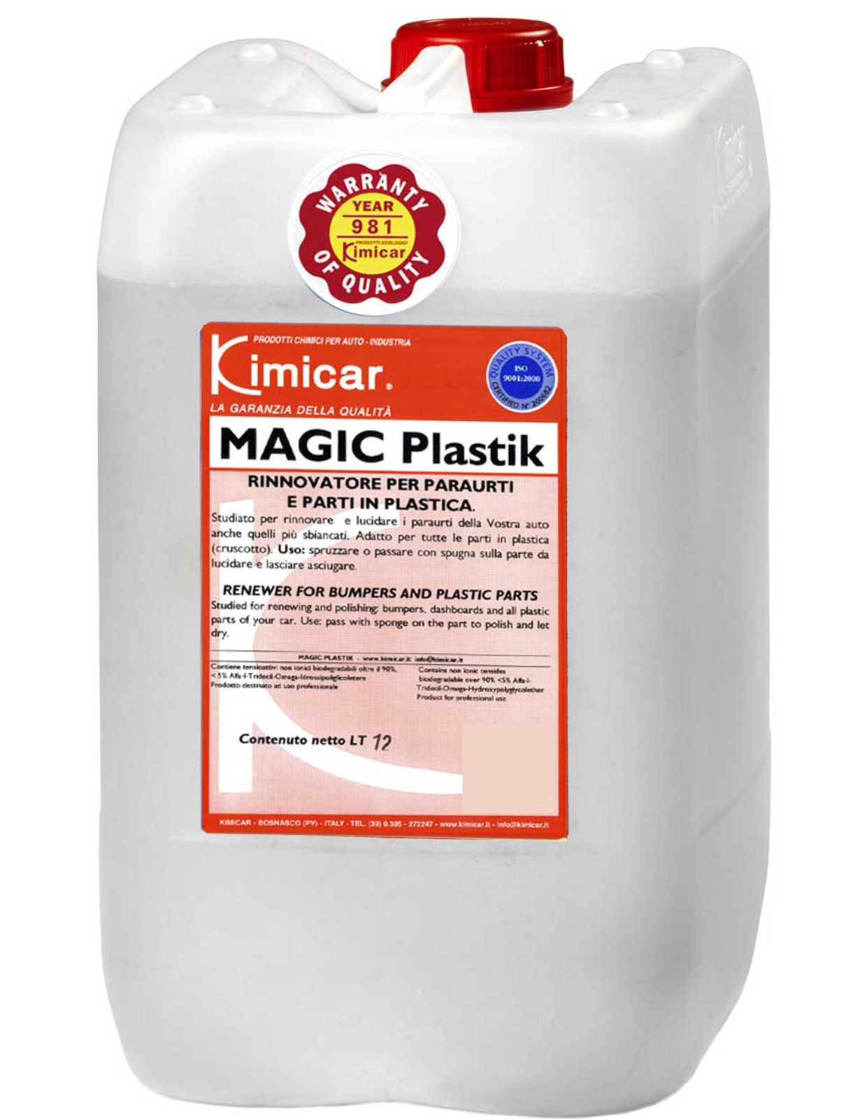 Kimicar MAGIC PLASTIK renovátor plastových povrchov 12 L