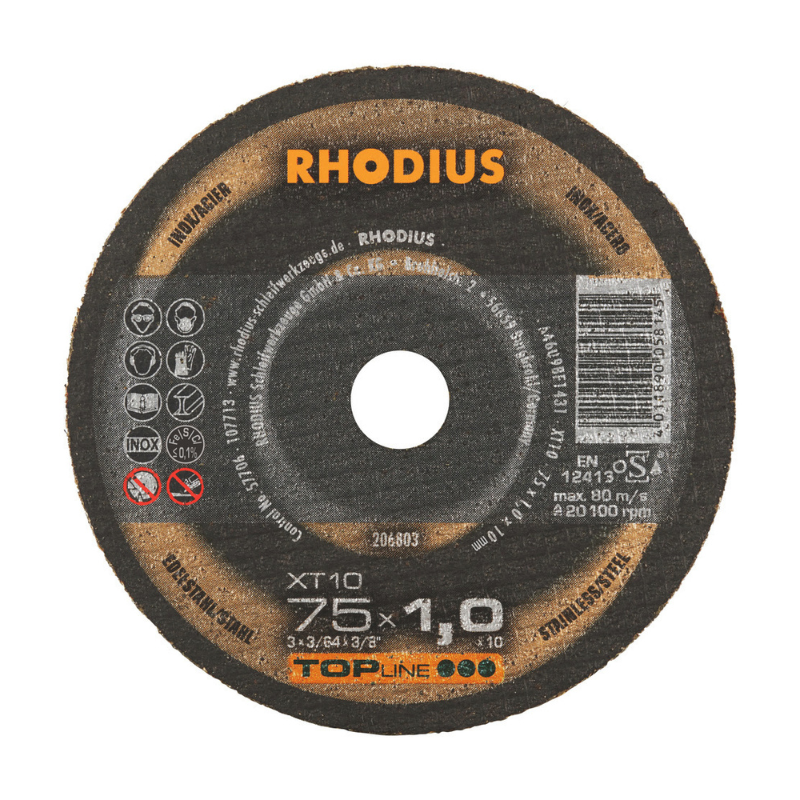 MINI rezný kotúč XT10 RHODIUS 75mm / 1 mm 